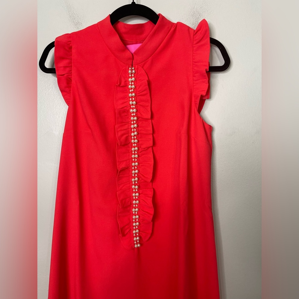 Lilly Pulitzer NWOT Adalee Shift Dress Pink Size 4 in Red - Picture 3 of 12